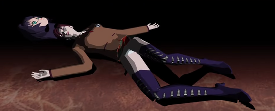 AYAME, unmasked after her death.