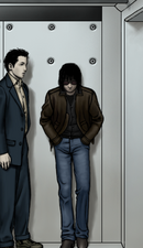 Sumio talking with Morikawa