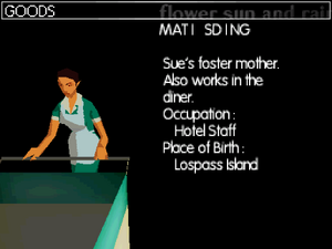 Sue's profile in the DS version