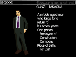 Gunji's profile in the DS version